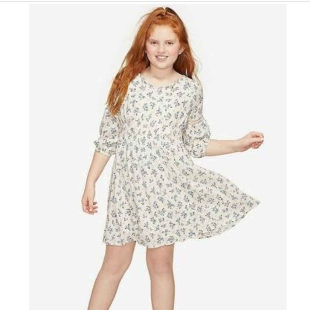 NWT Justice Girls Floral Peasant Dress